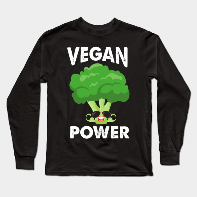 Vegan Power T-Shirt gift Long Sleeve T-Shirt by Lomitasu